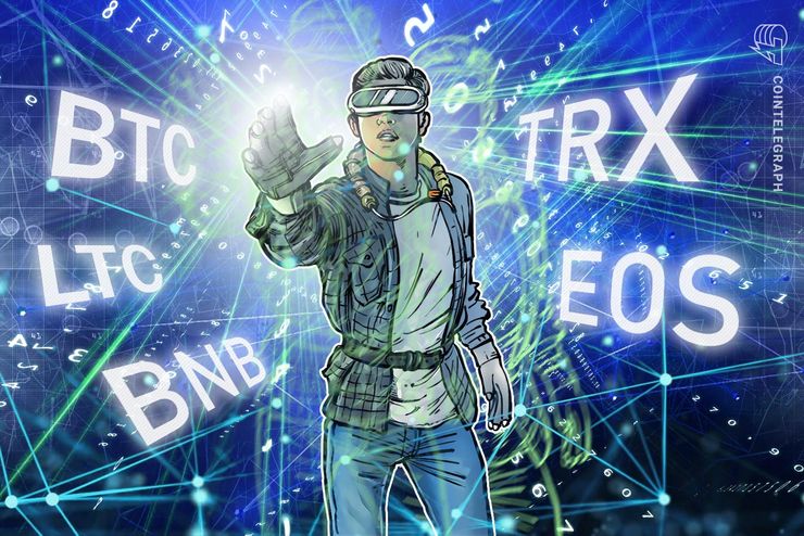 Übersicht über die Top-5-Krypto-Performer: EOS, Binance Coin, TRON, Litecoin, Bitcoin