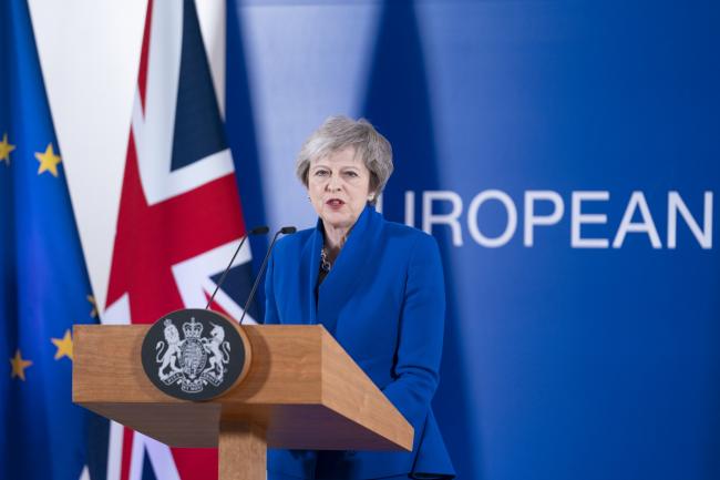 © Bloomberg. Theresa May Photographer: Jasper Juinen/Bloomberg