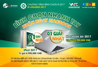 IR Awards 2017: Bình chọn nhanh tay, nhận ngay Macbook