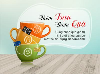 Cùng nhận thưởng khi giới thiệu thẻ tín dụng Sacombank cho bạn bè