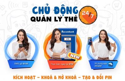 Sacombank ngừng cấp mã PIN giấy và mở rộng kênh cho khách hàng chủ động quản lý thẻ