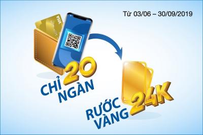 Cơ hội nhận vàng 24K khi thanh toán từ 20,000 VND với thẻ Sacombank Visa