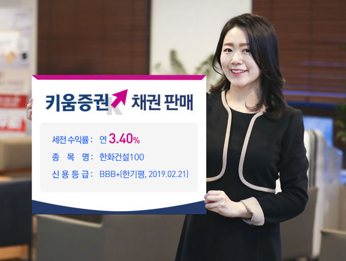 키움증권, 한화건설 회사채 세전 3.4% 판매