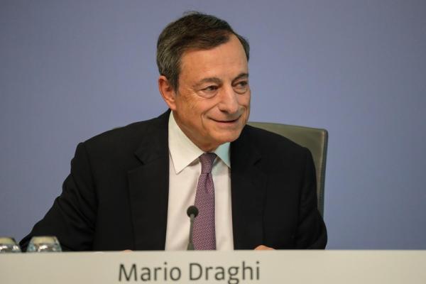 © Ansa. Draghi, tassi bassi per lungo tempo