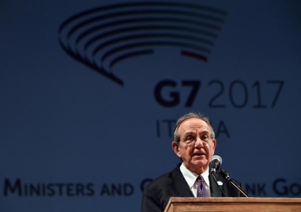 © Ansa. G7: Padoan, web tax prende corpo