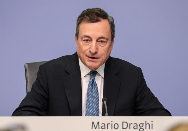 © Ansa. Draghi, economia più debole previsto