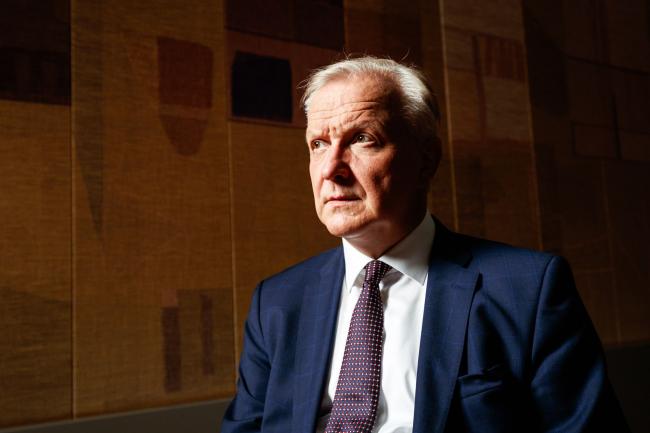 © Bloomberg. Olli Rehn, governor of the Bank of Finland, poses for a photograph following a Bloomberg Television interview in Helsinki, Finland, on Friday, Aug. 31, 2018. Rehn pushed back against U.S. President Donald Trump's accusation that Europe is manipulating its currency and is 