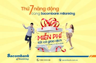 "Thứ 7 năng động" với mBanking của Sacombank