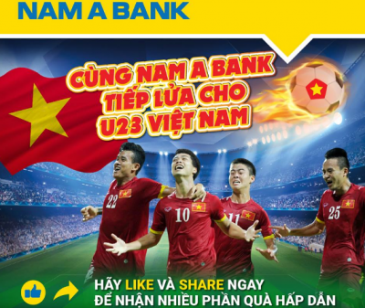 Cùng NamABank tiếp lửa cho U23 Việt Nam – Tặng ngay ví điện tử trị giá 500,000 đồng