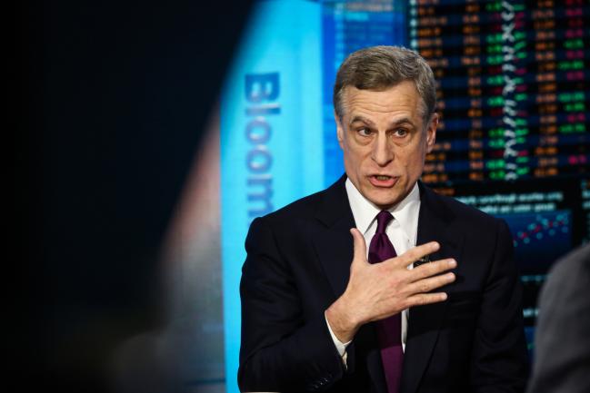 © Bloomberg. Robert Kaplan, president and chief executive officer of the Federal Reserve Bank of Dallas, speaks during a Bloomberg Television interview in New York, U.S.