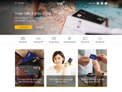 Những dịch vụ nổi bật trên website ngân hàng số VIB