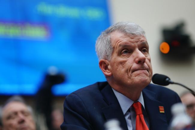 © Bloomberg. Tim Sloan listens during a House Financial Services Committee hearing in Washington on March 12. 