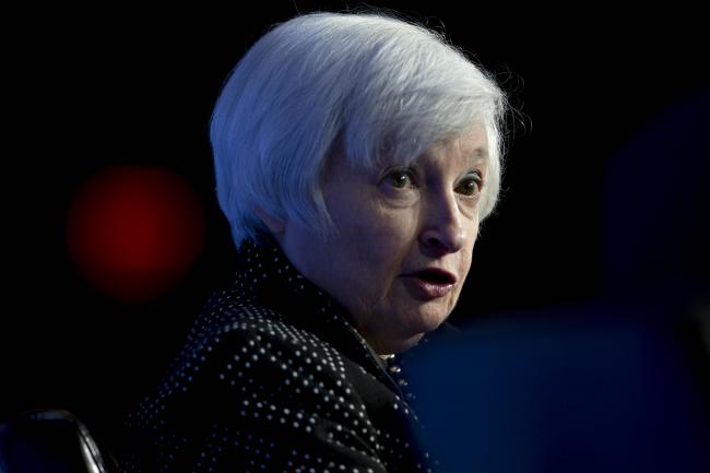 © Bloomberg. Janet Yellen, chair of the U.S. Federal Reserve, speaks during an Economic Club of Washington discussion in Washington, D.C., U.S. 