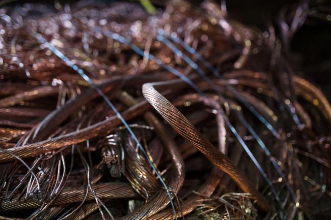 © Bloomberg. Bundles of processed copper wire sit in a pile at the ABC Recycling Ltd. scrap metal recycling facility in Vancouver, British Columbia, Canada, on Friday, Feb. 8, 2019. Statistics Canada (STCA) is scheduled to release raw materials price index figures on February 28. 