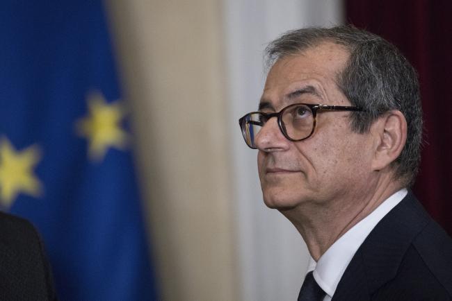 © Bloomberg. Giovanni Tria, Italy's finance minister, looks on during the signing of the memorandum of understanding on China's Belt and Road Initiative at Villa Madama in Rome, Italy, on Saturday, March 23, 2019. Xi Jinping recruited Italys populist government into his global Belt and Road development project, with the signing of an accord that has sparked worries in the U.S. and European Union over the Asian powers push for economic domination. Photographer: Alessia Pierdomenico/Bloomberg