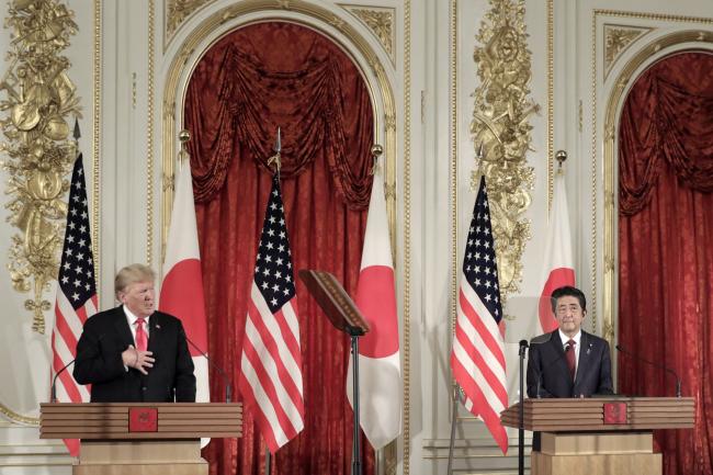 © Bloomberg. Donald Trump and Shinzo Abe in Tokyo on May 27. Photographer: Kiyoshi Ota/Bloomberg