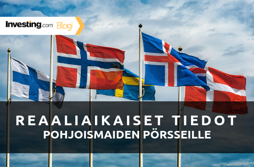 Investing.com lisää sivustolleen Pohjoismaiden pörssien reaaliaikaiset tiedot