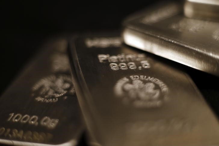 © Reuters.  الذهب: الحذر، وتراجع السندات الأوروبية يدفعان المعدن للأعلى، والبلاتين عند ارتفاع عامين
