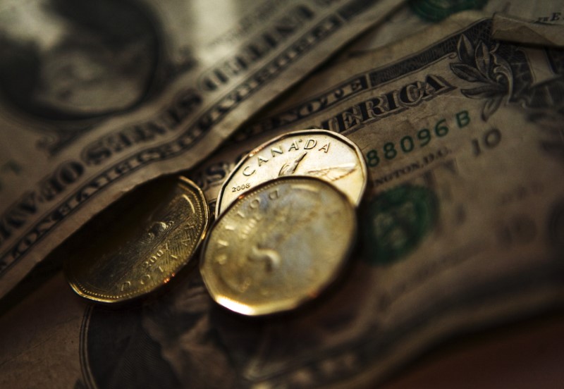 © Reuters.  Broadly weaker greenback drops against loonie in early trade