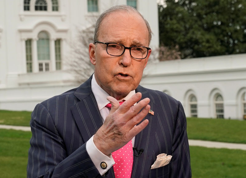 © Reuters. Kudlow Says $400 Billion Virus Measures Under Way, More to Come