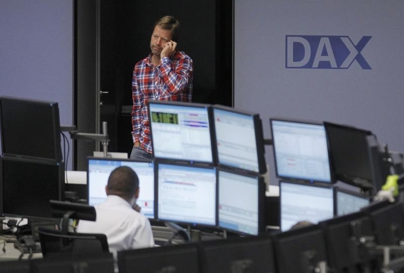 © Reuters.  Germany stocks higher at close of trade; DAX up 0.16%