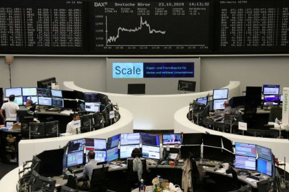 Auto stocks drive European shares higher, as PMI data, ECB eyed