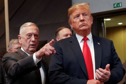 Trump tells Mattis he is 100 percent behind him after 'Democrat' jab