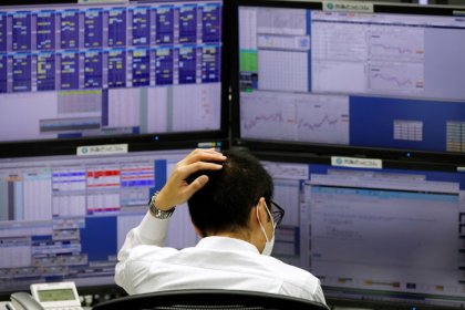 Asia shares absorb Nvidia blow, sterling licks its wounds