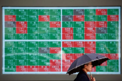 Asian shares inch up as investors await Trump-Xi meeting
