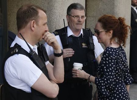 Former News International executive Rebekah Brooks arrives at the Old Bailey court house in London