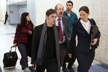 © Reuters. Argentina's Economy Minister Kicillof arrives in New York