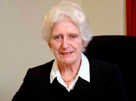 © Reuters. Baroness Butler-Sloss poses for photographs in her office in the Royal Courts of Justice in London