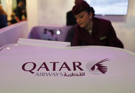 © Reuters. QATAR AIRWAYS COMPTE DEMANDER DES COMPENSATIONS À AIRBUS POUR L'A380