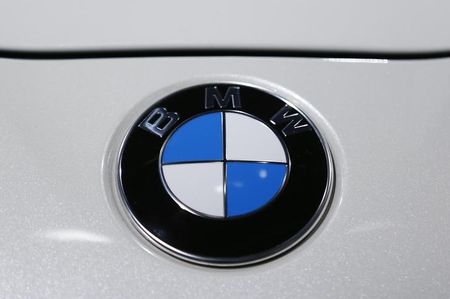 © Reuters. The logo of BMW is pictured during a media preview day at the Frankfurt Motor Show