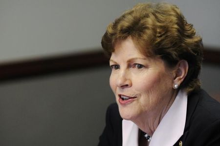 © Reuters. U.S. Senator Jeanne Shaheen takes part in the Reuters Washington Summit in Washington