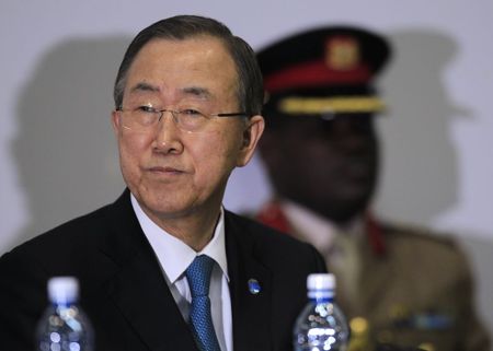© Reuters. UN Secretary-General Ban attends the first UNEA in Nairobi