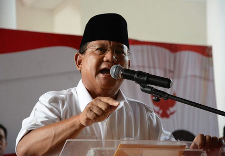 © Reuters. مسؤول حزبي إندونيسي: الجنرال السابق برابو لا يزال مرشحا رئاسيا