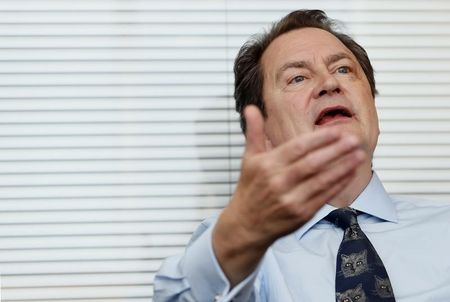 © Reuters. David Green, director of the Serious Fraud Office (SFO), gestures during an interview with Reuters in London