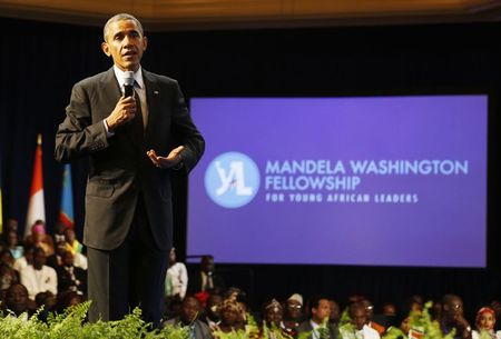 © Reuters. Obama fala a estudantes africanos