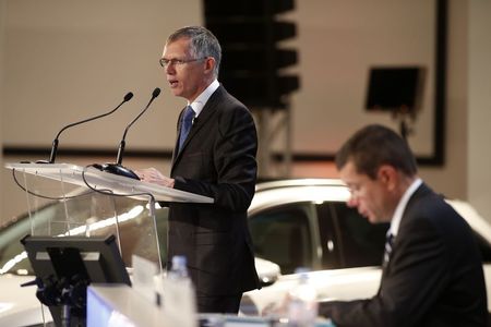 © Reuters. Carlos Tavares, Chief Executive Officer of French carmaker PSA Peugeot Citroen, attends the company's 2014 First-Half results presentation at Peugeot headquarters in Paris