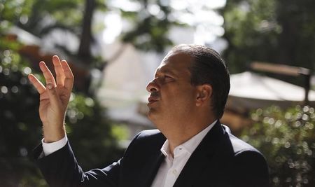 © Reuters. Candidato do PSB à Presidência, Eduardo Campos, durante entrevista à Reuters em São Paulo