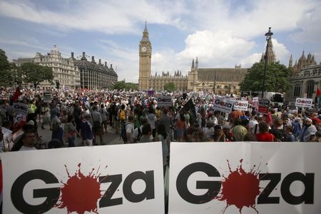 © Reuters. ارتفاع عدد حوادث معاداة السامية في بريطانيا منذ اندلاع معارك غزة