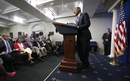 © Reuters. Obama faz declaração à imprensa na Casa Branca