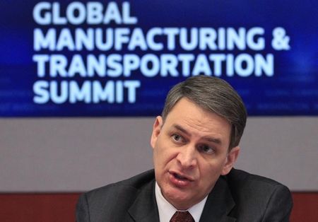 © Reuters. Timmons, president and CEO of NAM, speaks at the 2011 Reuters Manufacturing and Transportation Summit in New York