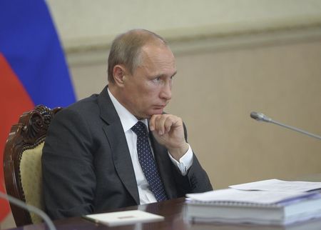 © Reuters. Russia's President Vladimir Putin chairs a session of the State Council Presidium in Voronezh