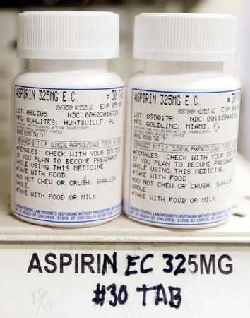 © Reuters. La aspirina reduce significativamente el riesgo de cáncer, según una revisión