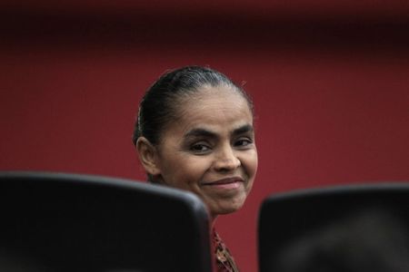 © Reuters. File photo of former Senator Silva attending a plenary voting session of the Supreme Electoral Tribunal in Brasilia