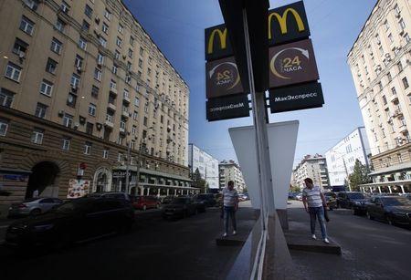 © Reuters. Um dos quatro McDonald's fechados em Moscou pela agência de segurança alimentar da Rússia