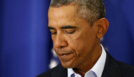 © Reuters. Presidente dos EUA, Barack Obama, faz pronunciamento em Martha's Vineyard