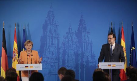 © Reuters. Merkel reconoce que crisis de Ucrania está dañando a la economía alemana